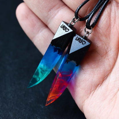 Couple Nightfall & Northern lights fang pendants