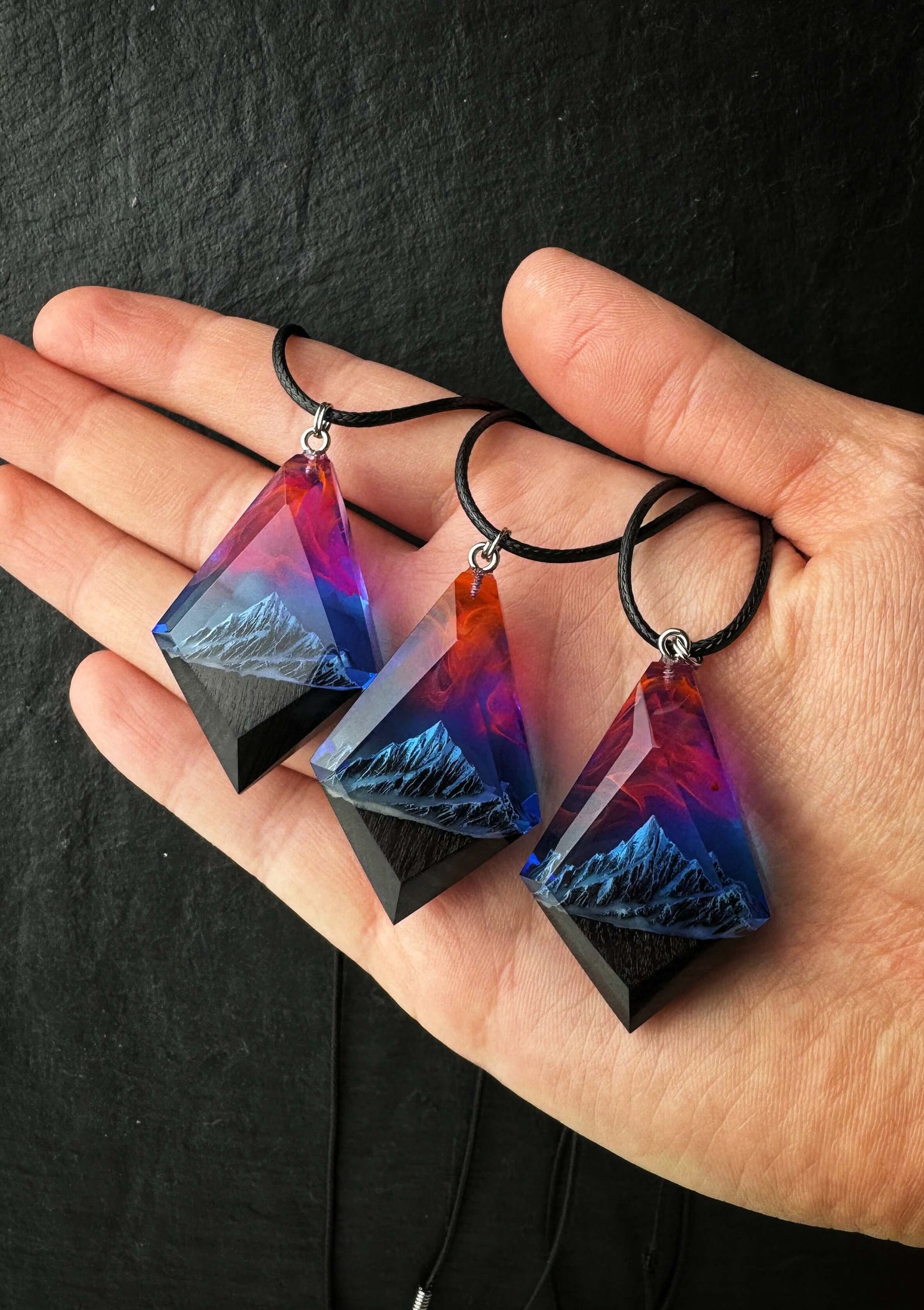 Nightfall Mountain Rhombus pendant