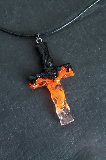 Fire Cross pendant