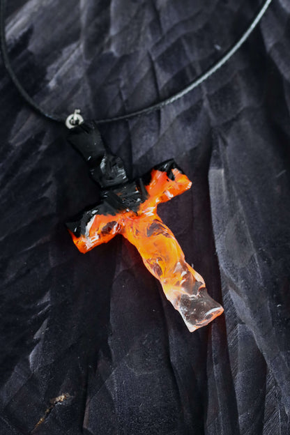 Fire Cross pendant