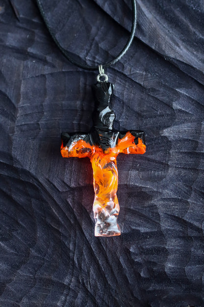 Fire Cross pendant