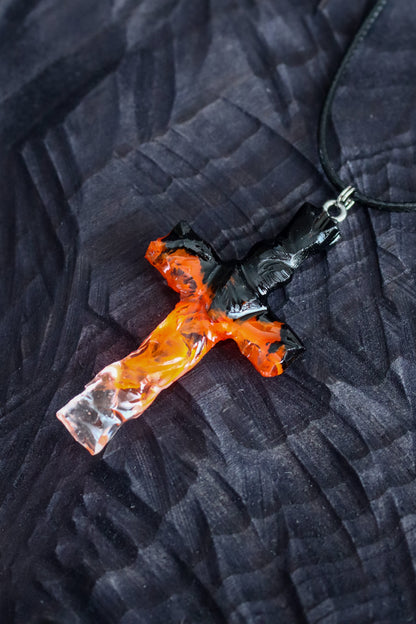 Fire Cross pendant