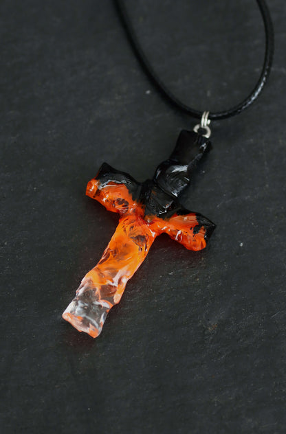Fire Cross pendant