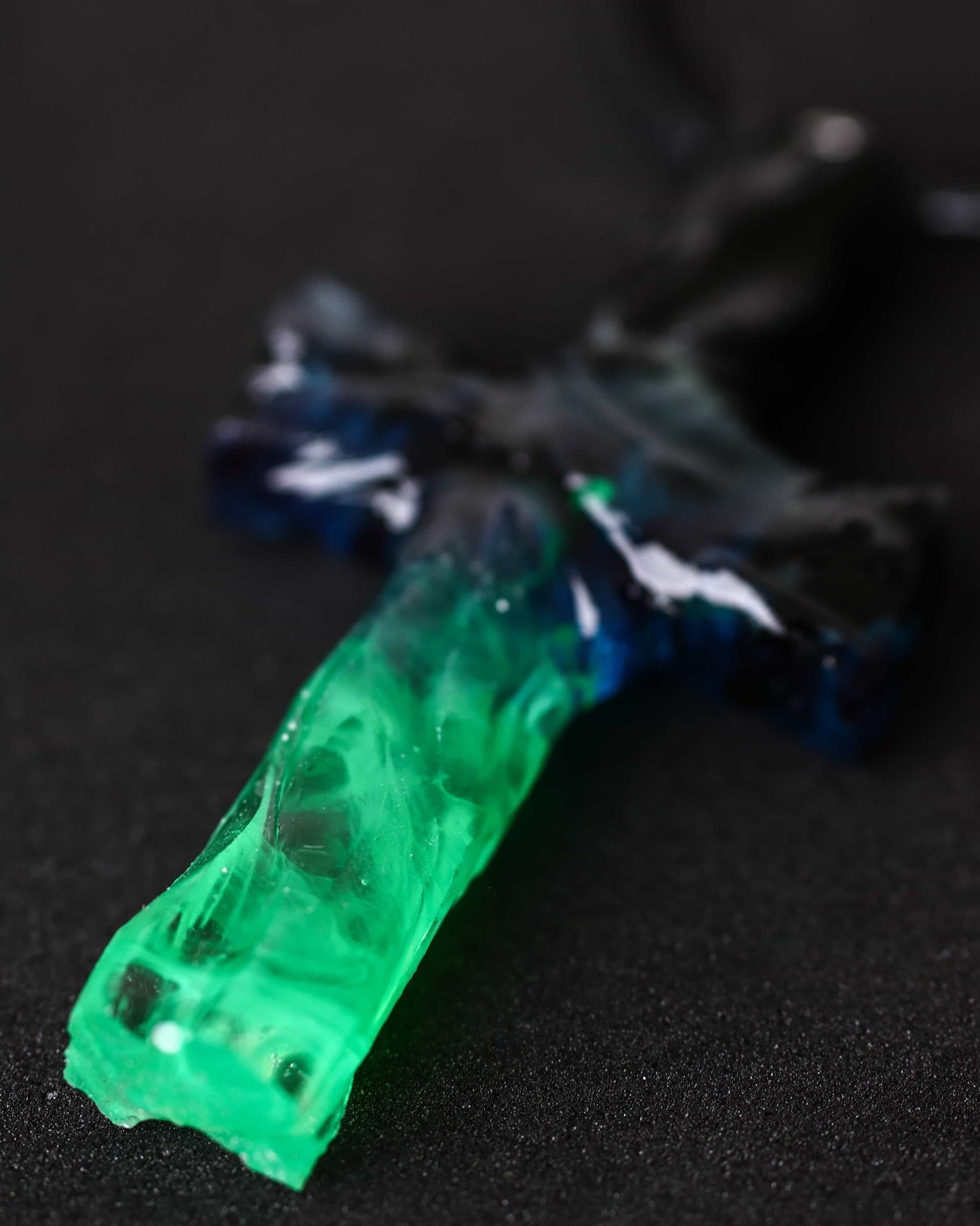 Emerald Aurora Cross pendant