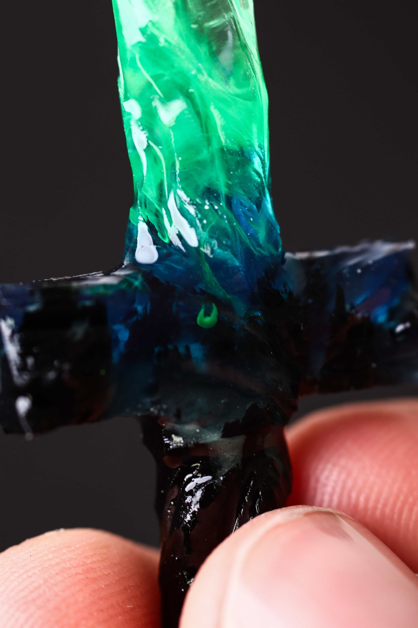 Emerald Aurora Cross pendant