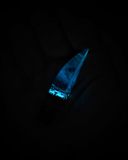 Epoxy resin and wood Northern lights Fang pendant