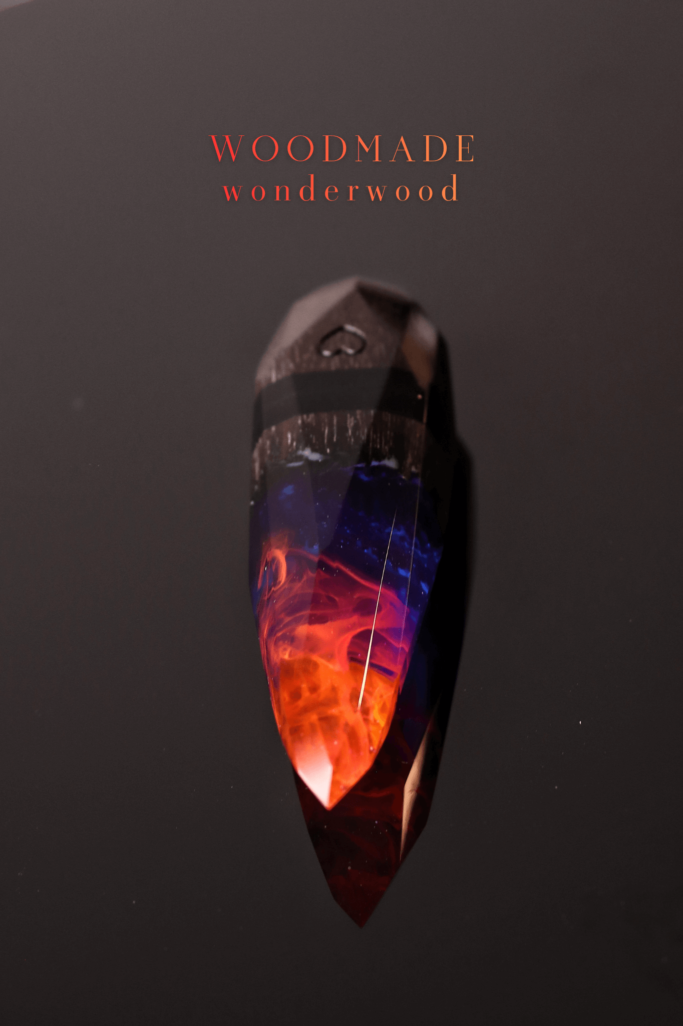 Handmade epoxy resin and wood Nightfall Crystal USB