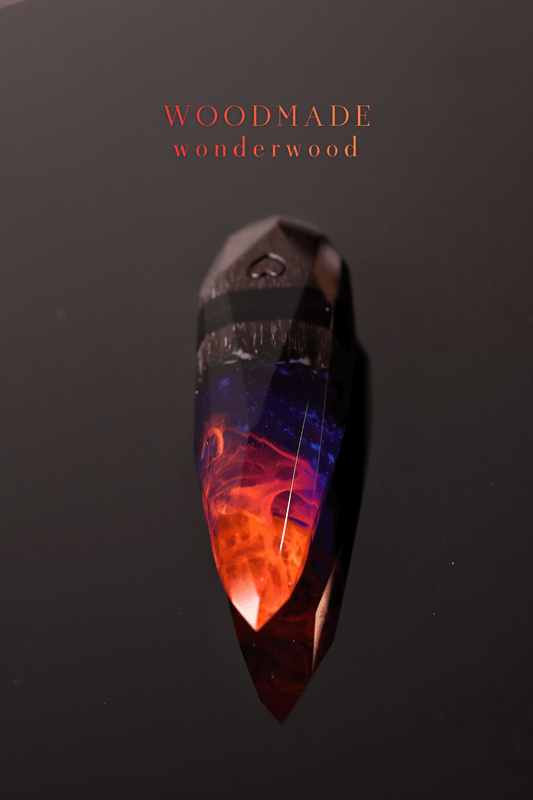 Handmade epoxy resin and wood Nightfall Crystal USB