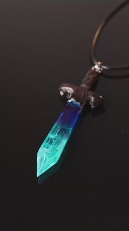 Northern lights Sword pendant