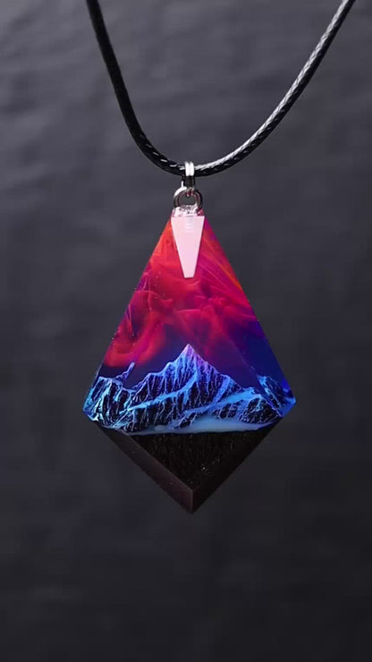Nightfall Mountain Rhombus pendant