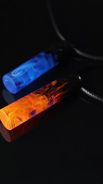 Ice & Fire Cylindrical Couple pendant